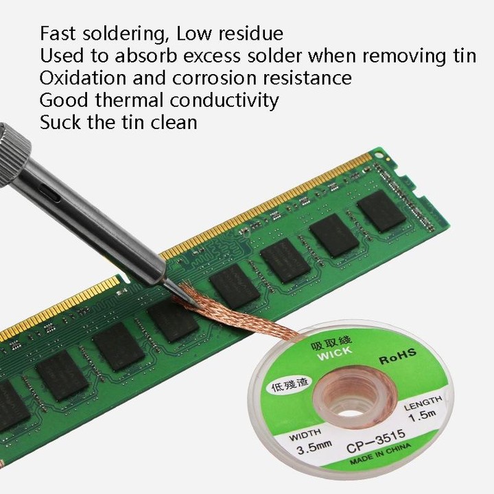 4 PCS Silk Wire Deficiency Tin With Low Residue Strip BGA To Remove Tin Welding Strip Electronic Maintenance Welding Material, M