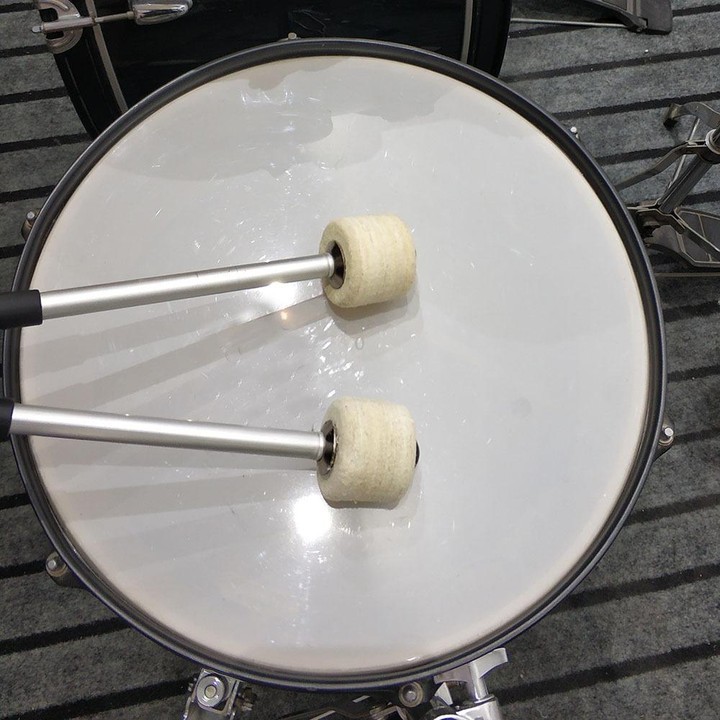 Percussion Accessories Wool Felt Stainless Steel Non-Slip Drumsticks Practice Playing Kick Drum Hammers