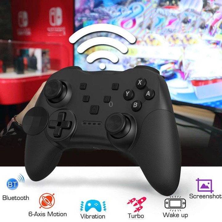 MB-S819 Wireless Bluetooth Game Console Handle With Wake-Up Vibrating Gyroscope For Nintendo Switch(Black)