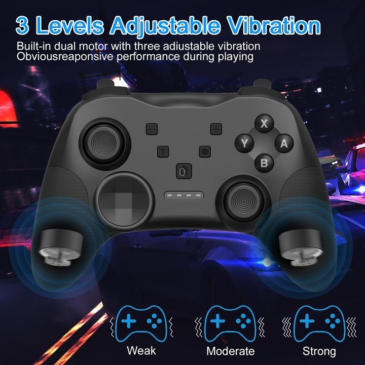 MB-S819 Wireless Bluetooth Game Console Handle With Wake-Up Vibrating Gyroscope For Nintendo Switch(Black)