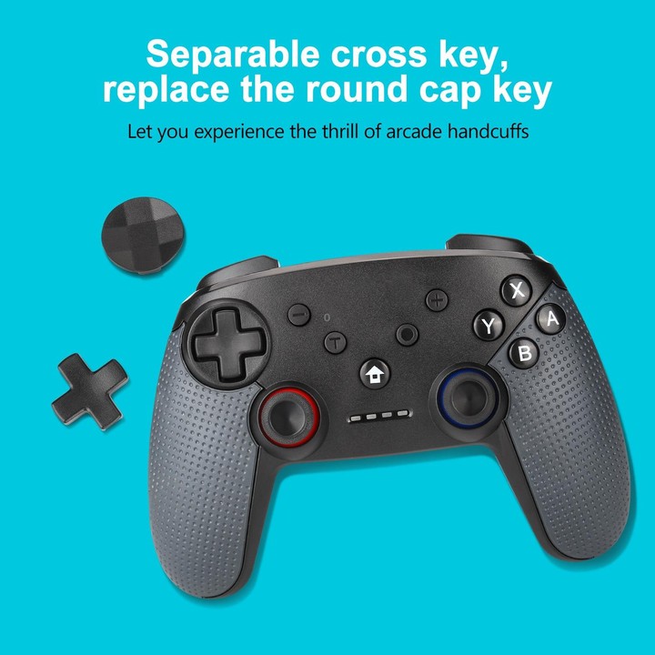Bluetooth Wireless Gamepad Built-In Dual Motors With TURBO Function Suitable For Switch Pro(Black)