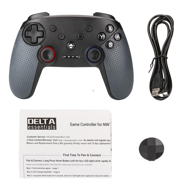 Bluetooth Wireless Gamepad Built-In Dual Motors With TURBO Function Suitable For Switch Pro(Black)