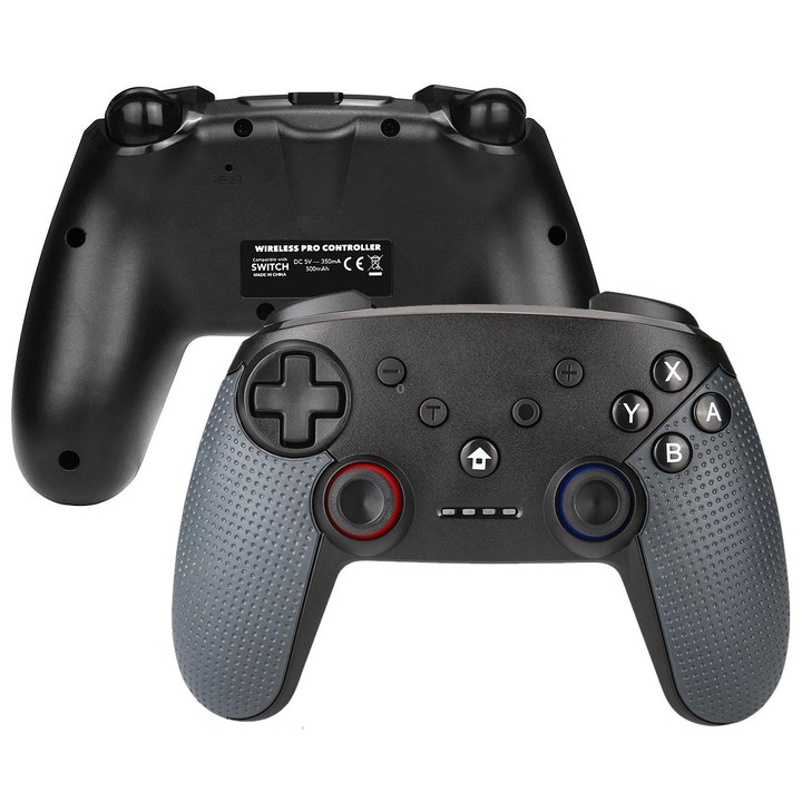 Bluetooth Wireless Gamepad Built-In Dual Motors With TURBO Function Suitable For Switch Pro(Black)