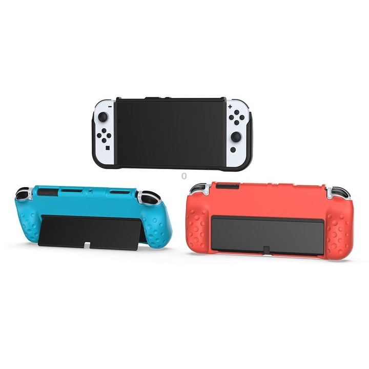 DOBE TNS-1142 Anti-Slip Anti-Fall Game Console Soft Shell Protective Cover For Nintendo Switch OLED(Red)