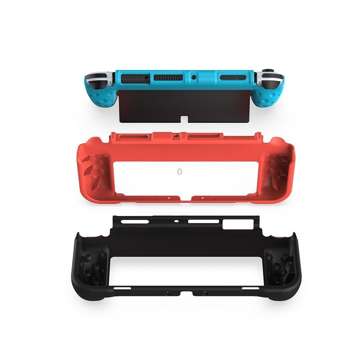 DOBE TNS-1142 Anti-Slip Anti-Fall Game Console Soft Shell Protective Cover For Nintendo Switch OLED(Red)