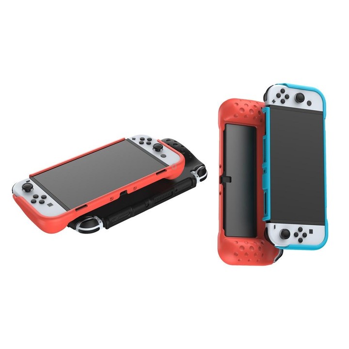 DOBE TNS-1142 Anti-Slip Anti-Fall Game Console Soft Shell Protective Cover For Nintendo Switch OLED(Blue)