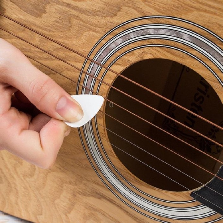 100 PCS Guitar Universal ABS Celluloid Pick Shrapnel Color Random Delivery(ABS 0.46mm)