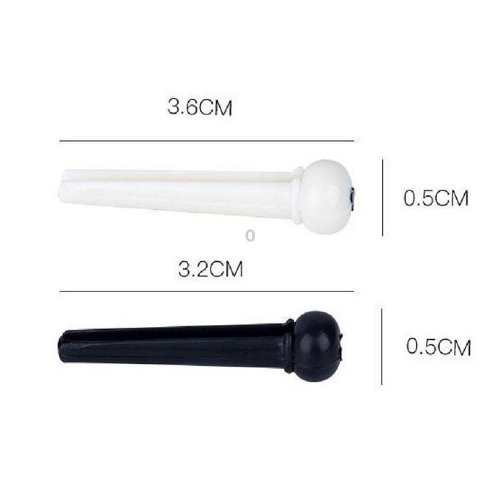 100 PCS Plastic Conical Cone String Nail for Guitar(Black)