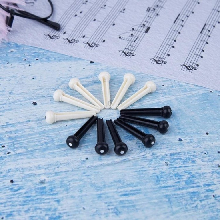 100 PCS Plastic Conical Cone String Nail for Guitar(Black)