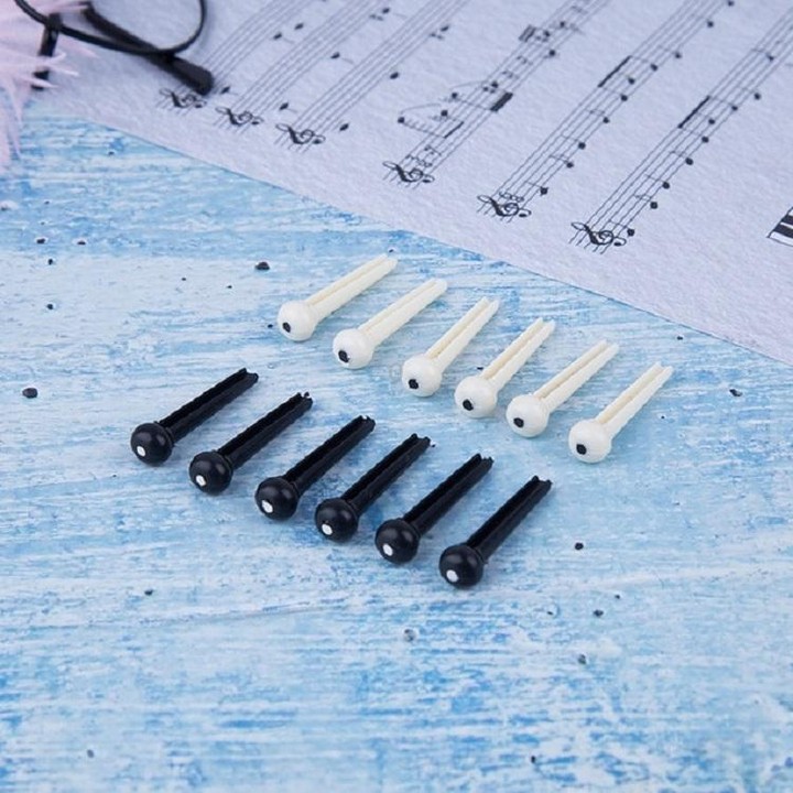 100 PCS Plastic Conical Cone String Nail for Guitar(White)