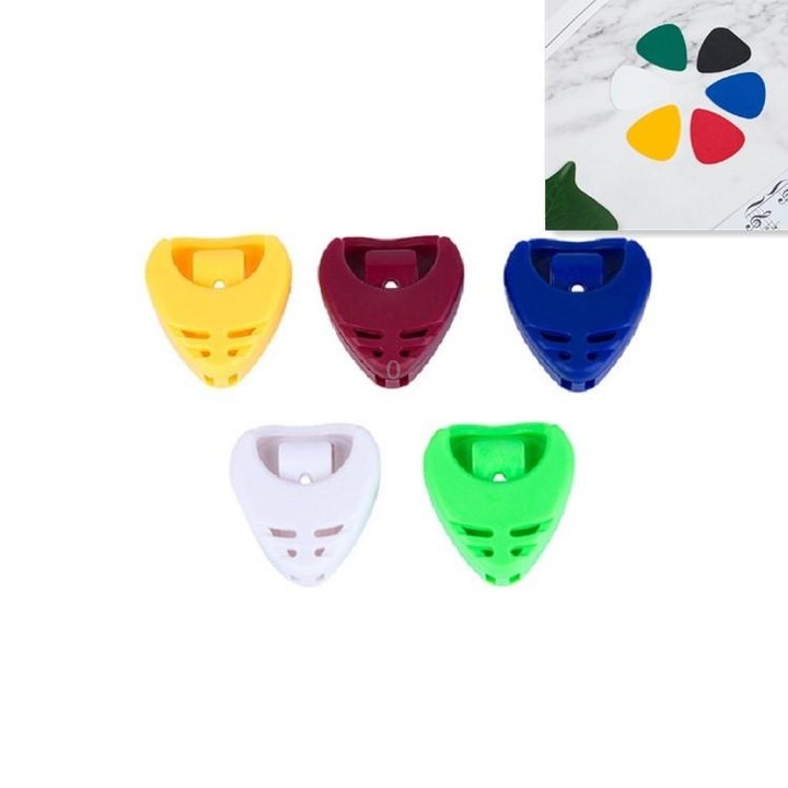 100 PCS ABS Storage Box for Guitar Pick, Random Color Delivery, Specification:Heart-shaped Pick Box