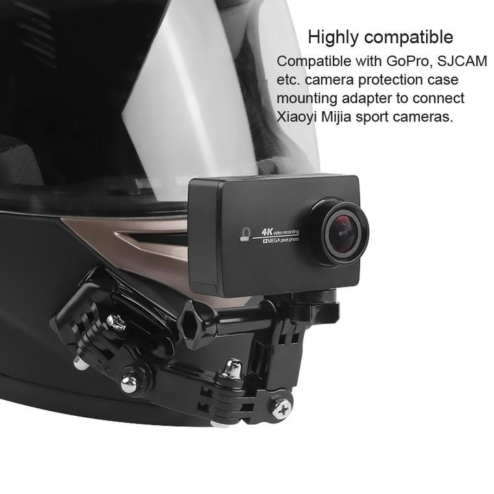 2 Set Cycling Helmet Adhesive Multi-Joint Arm Fixed Mount Set for GoPro Hero11 Black / HERO10 Black / GoPro HERO9 Black / HERO8