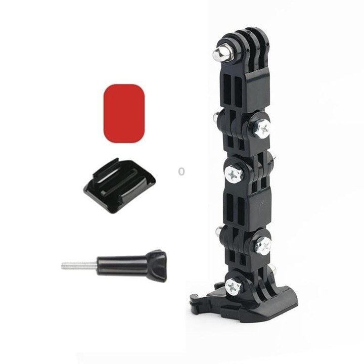 2 Set Cycling Helmet Adhesive Multi-Joint Arm Fixed Mount Set for GoPro Hero11 Black / HERO10 Black / GoPro HERO9 Black / HERO8