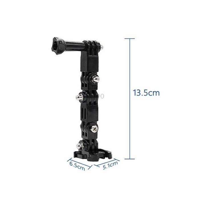 2 Set Cycling Helmet Adhesive Multi-Joint Arm Fixed Mount Set for GoPro Hero11 Black / HERO10 Black / GoPro HERO9 Black / HERO8