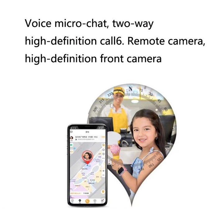 A111-Z1 Children Smart Positioning Plug-In Cartoon Call For Help Multi-Function Watch Phone(Pink)
