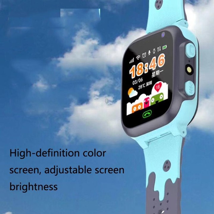 A111-Z1 Children Smart Positioning Plug-In Cartoon Call For Help Multi-Function Watch Phone(Pink)