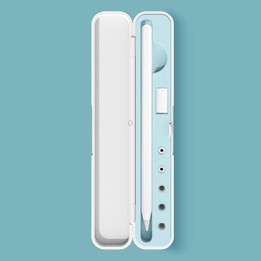 Silicone Stylus Protection Storage Box Box For Apple Pencil 1 / 2 , Specification: 8mm (Glacier Blue)
