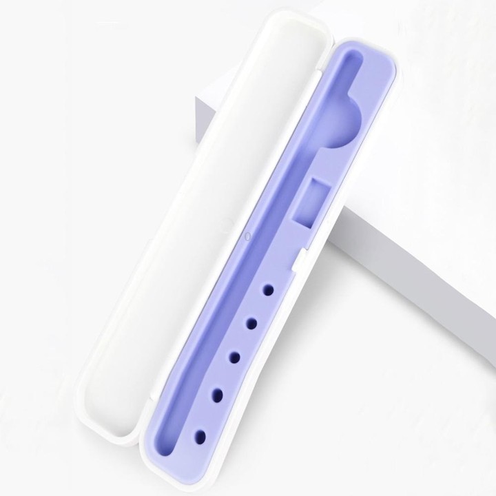 Silicone Stylus Protection Storage Box Box For Apple Pencil 1 / 2 , Specification: 8mm (Glacier Blue)