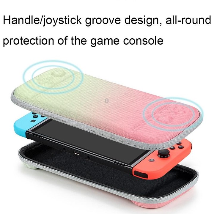 YK01 EVA Hard Shell Game Console Storage Bag with Card Slot For Nintendo Switch(Green)