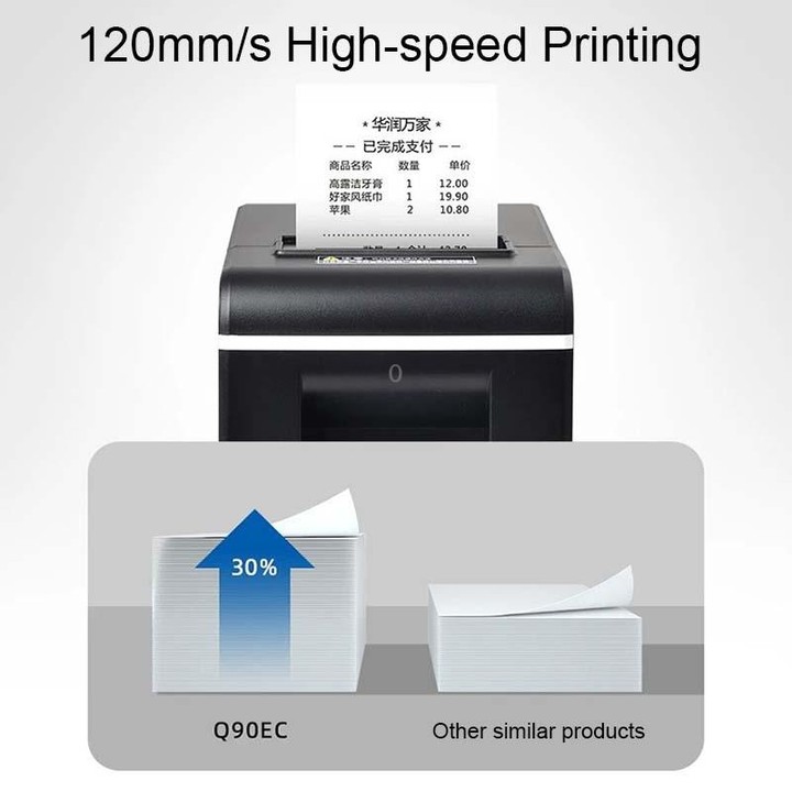 Xprinter XP-Q90EC 58mm Portable Express List Receipt Thermal Printer, Style:USB Port(UK Plug)