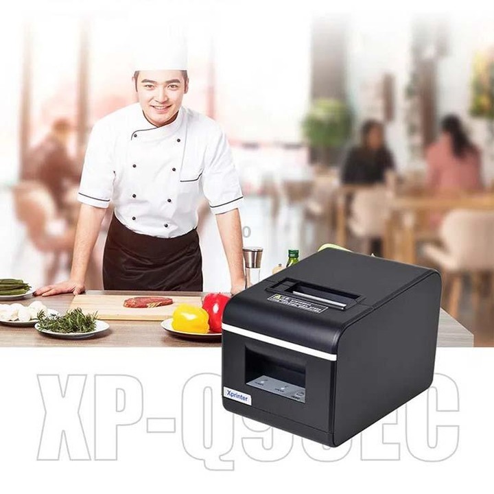 Xprinter XP-Q90EC 58mm Portable Express List Receipt Thermal Printer, Style:LAN Port(UK Plug)