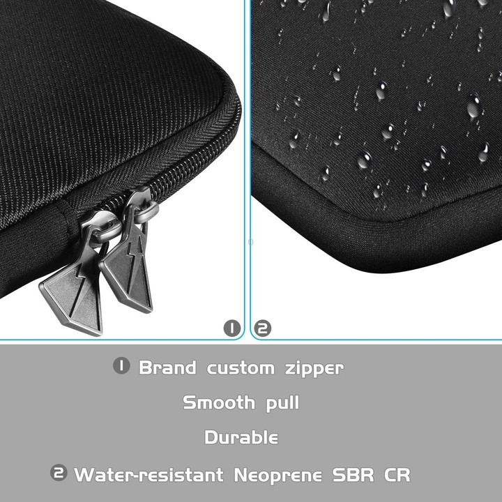 Universal PU Leather + Nylon Waterproof Zipper Portable Keyboard Storage Bag For Apple Wireless Keyboard A1314 & Magic Keyboard