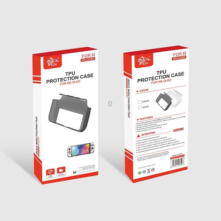 KJH NS-063 Game Console TPU Protective Shell Consoles Anti-Skid Anti-Fall Protective Cover For Switch OLED(Transparent)