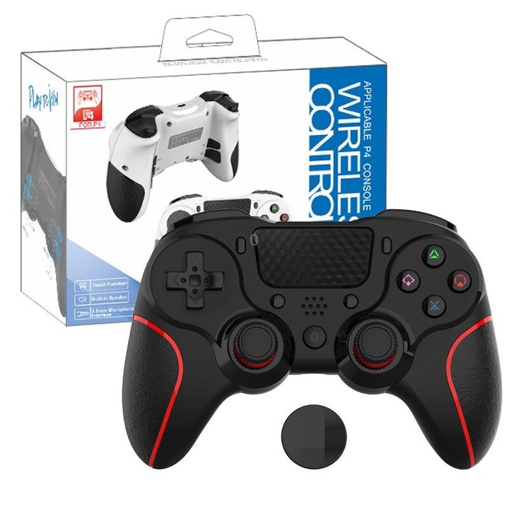 MB-P913 PC Six-Axis Somatosensory Back Key Programming Dual Vibration Bluetooth Gamepad For PS4 Pro(Black White)