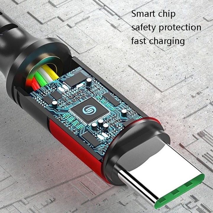 1.25m 3 In 1 USB to 8 Pin+Type-C+Micro USB Quick Charging Sync Data Cable, Output: 3A (Red)