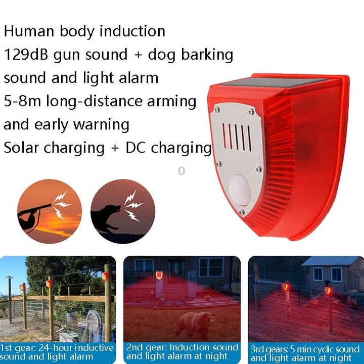 N911M Solar Animal Repeller Outdoor Sound And Light Alarm, Specification: with Induction