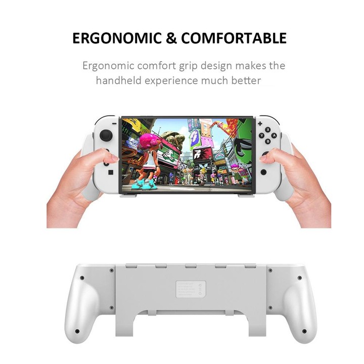 JYS NS218 Multifunctional Game Console Integrated Protective Case With Grip For Switch OLED(White)