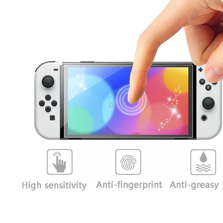 KJH NS-062 Game Consoles Anti-Fingerprint Screen Protective Film For Nintendo Switch OLED