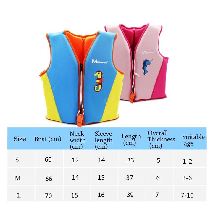 Manner QP2003 Children Life Jacket Foam Buoyancy Suit For Swimming, Size: S(Blue)