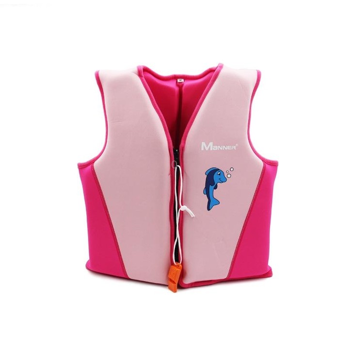 Manner QP2003 Children Life Jacket Foam Buoyancy Suit For Swimming, Size: S(Pink)