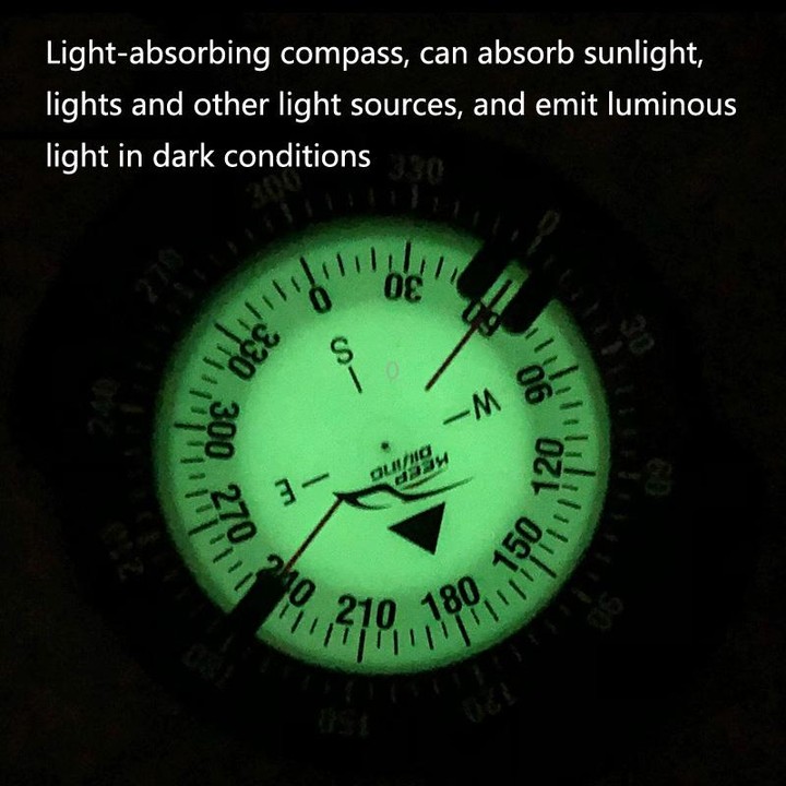 KEEP DIVING CP-992 Strong Magnetic Elastic Rope Luminous Diving Compass(Black)