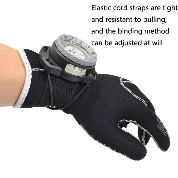 KEEP DIVING CP-992 Strong Magnetic Elastic Rope Luminous Diving Compass(Black)