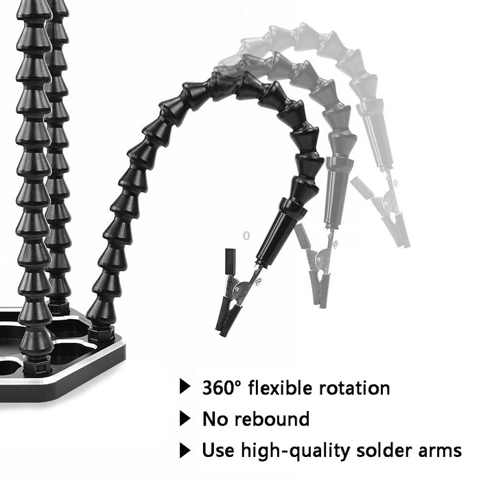 Six-Claw Alligator Clip Fixing Welding Station(N-SS6-BK9 Black)