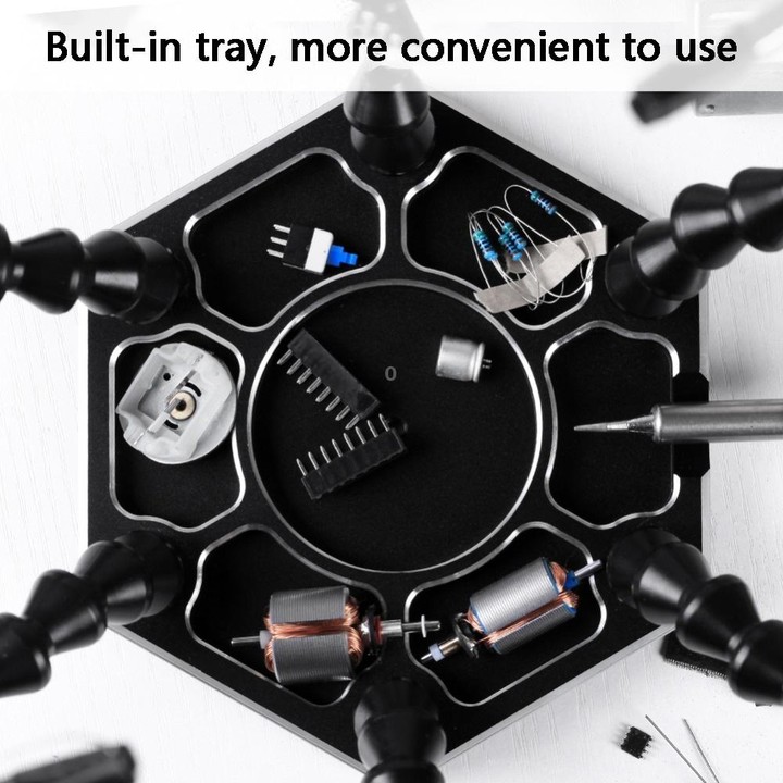 Six-Claw Alligator Clip Fixing Welding Station(N-SS6-BK9 Black)