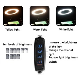 Six-Jaw LED Lamp Magnifying Glass Soldering Station with Fan(N-SS6LF-BK9)