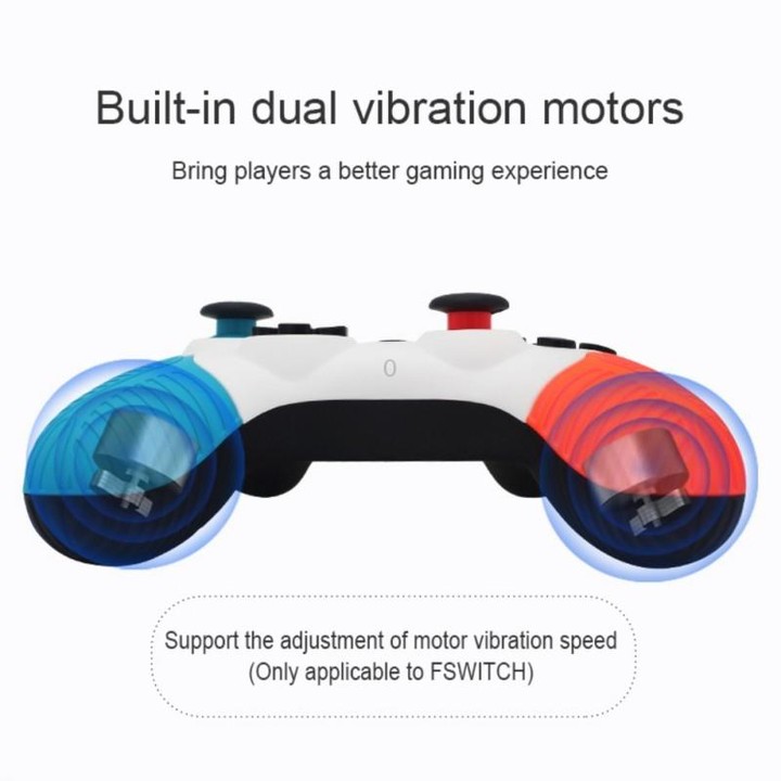 SW510 Wireless Bluetooth Controller With Vibration For Switch Pro(Red Blue)