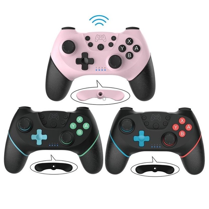 Wireless Bluetooth Gamepad With Macro Programming For Switch Pro, Product color: Left Blue Right Green