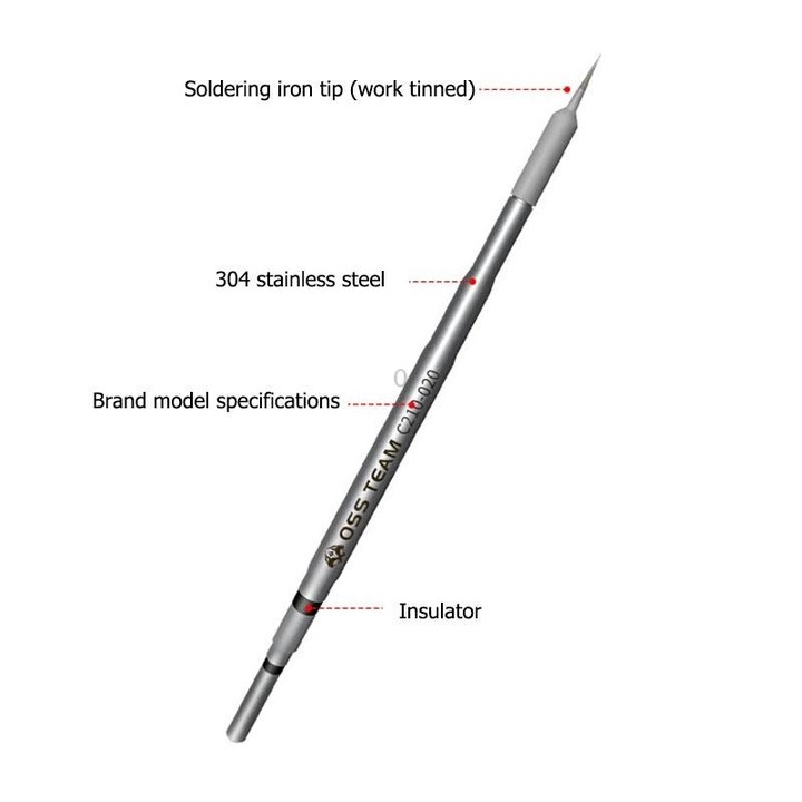 OSS Team C210 Series Soldering Iron Tip Welding Head For JBC T210 / C CD-2SD / 2SHE(Angle Head)