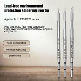 OSS Team C210 Series Soldering Iron Tip Welding Head For JBC T210 / C CD-2SD / 2SHE(Angle Head)