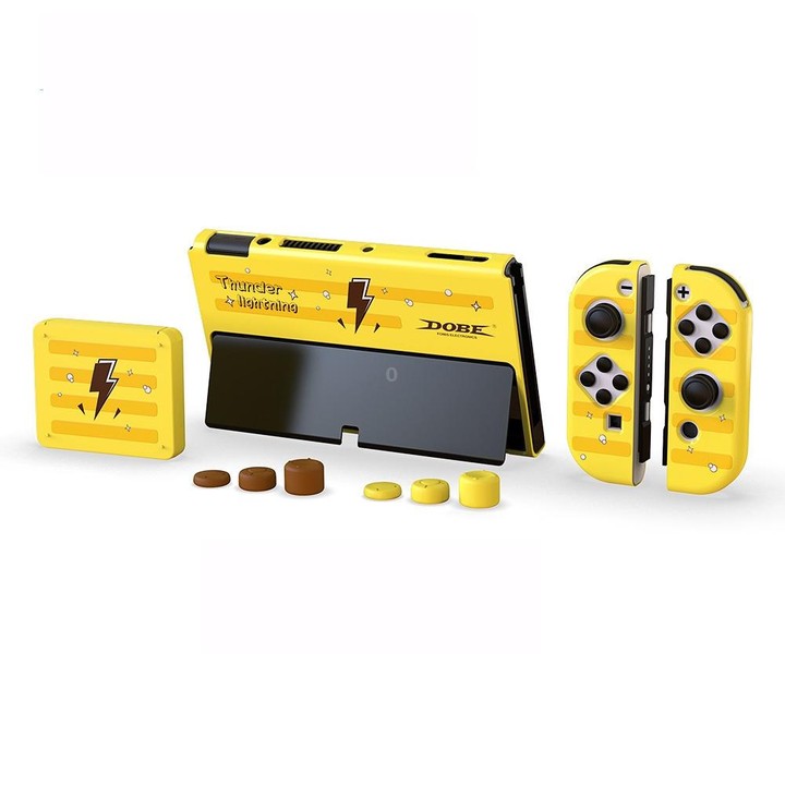 DOBE TNS-1192 Host Handle Protective Shell + Card Box + Rocker Cap Set For Switch OLED