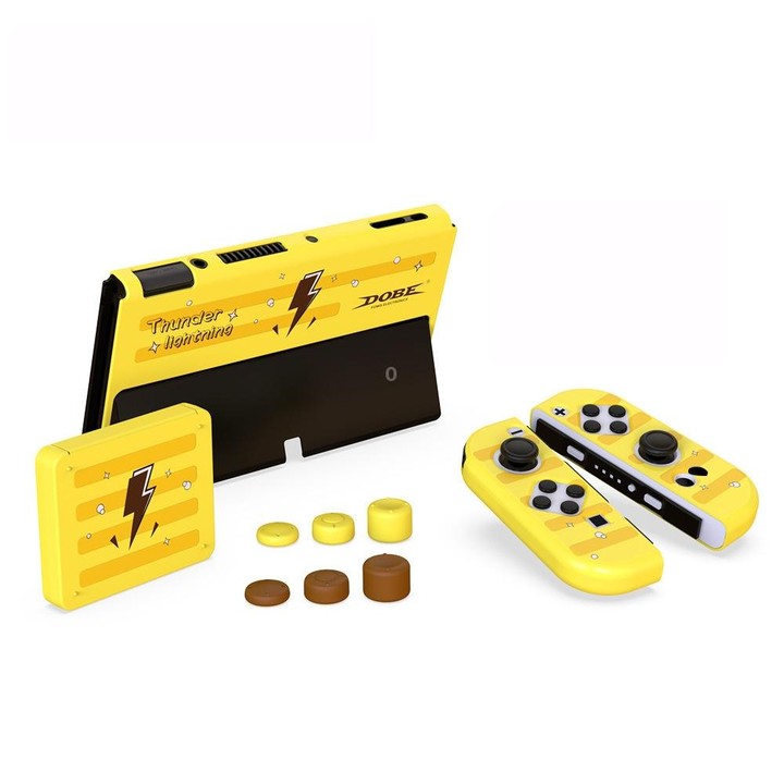 DOBE TNS-1192 Host Handle Protective Shell + Card Box + Rocker Cap Set For Switch OLED