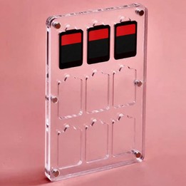 9 Grid Transparent Crystal Magnetic Game Card Storage Box For Switch