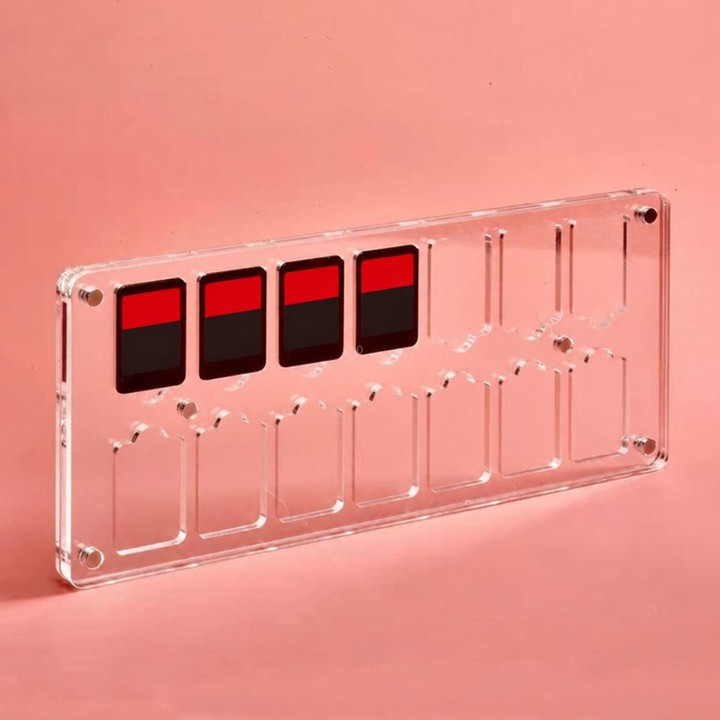 14 Grid Transparent Crystal Magnetic Game Card Storage Box For Switch