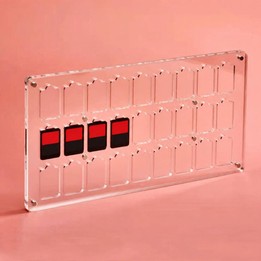 27 Grid Transparent Crystal Magnetic Game Card Storage Box For Switch