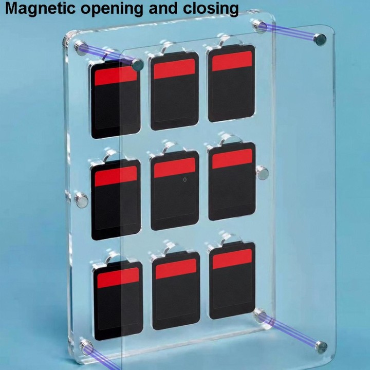 27 Grid Transparent Crystal Magnetic Game Card Storage Box For Switch