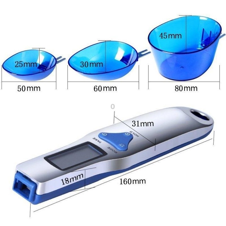 300g / 0.1g Kitchen Scale Electronic Measuring Spoon Scale With Three Spoons